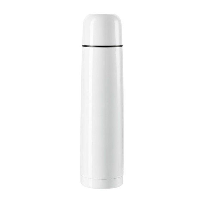 Grande bouteille thermos en acier avec zone d'impression