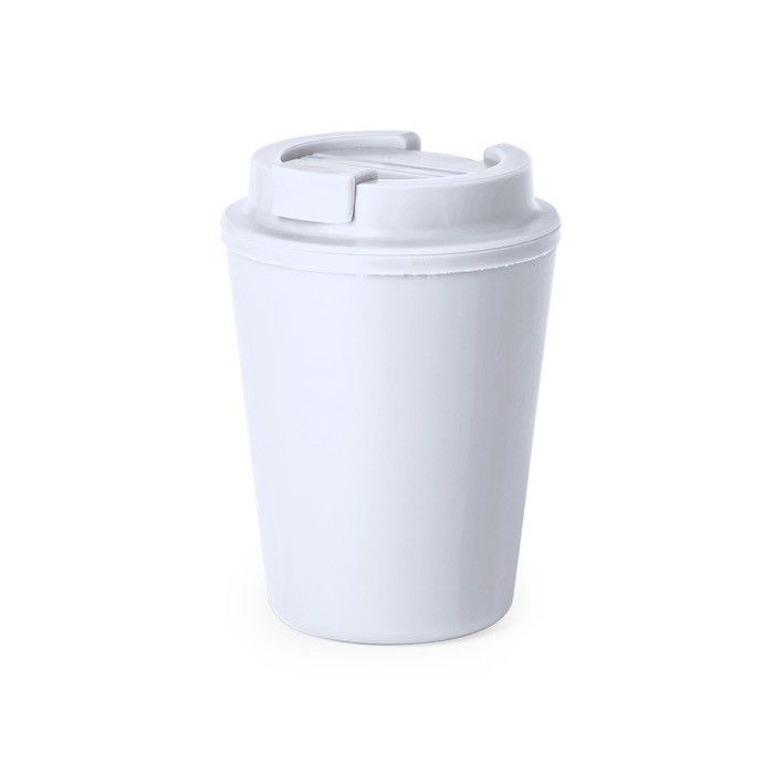 Mug à emporter en plastique recyclé à double paroi de 300 ml