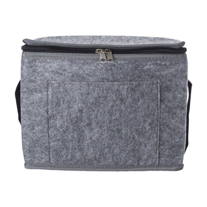Sac isotherme en feutre recyclé avec poche frontale