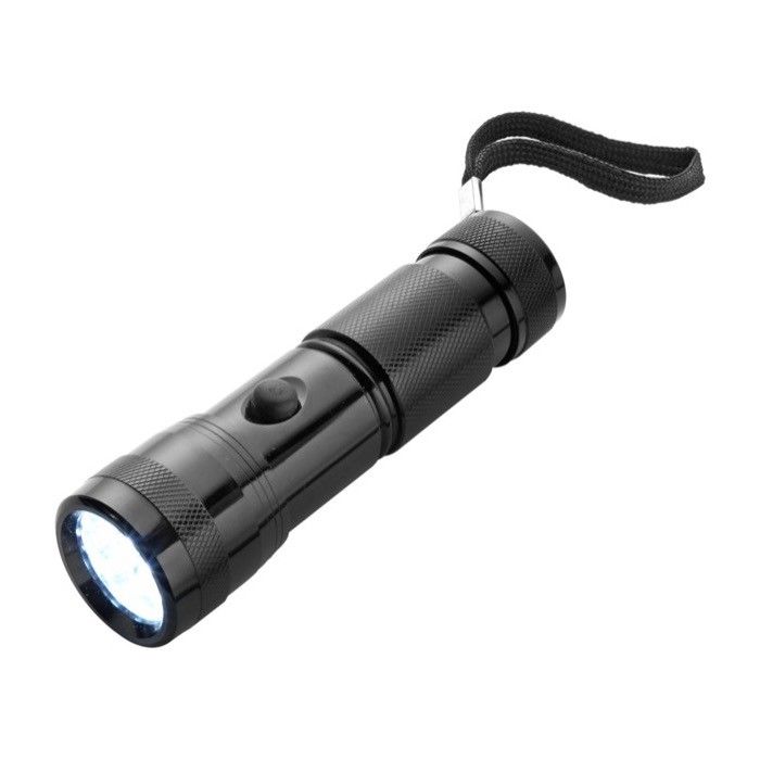 Lampe torche, aluminium et caoutchouc 14 LED, piles incluses
