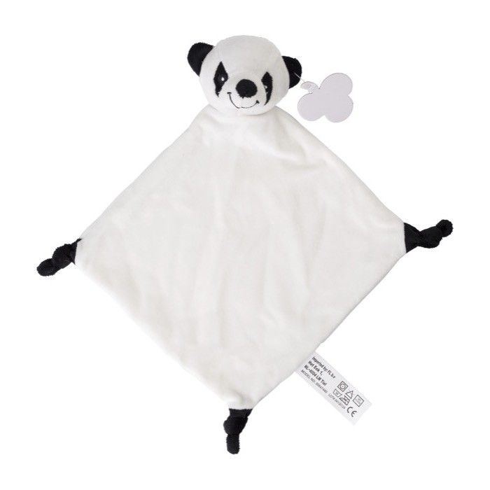Doudou brodé à thème animal pour bébé, toucher doux