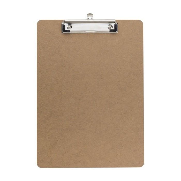 Porte-bloc en bois avec clip métallique pour feuilles A4