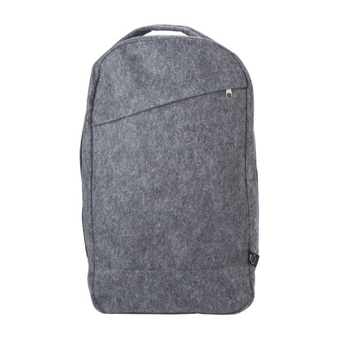 Sac à dos en feutre recyclé zippé avec 2 compartiments