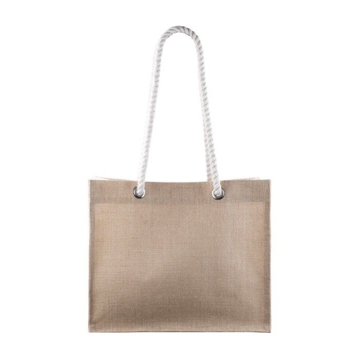 Sac en jute à anses longues en corde naturelle 325g/m²