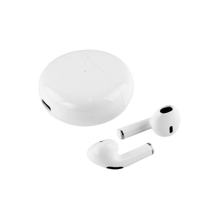 Écouteurs dans un étui circulaire, autonomie de 3 heures