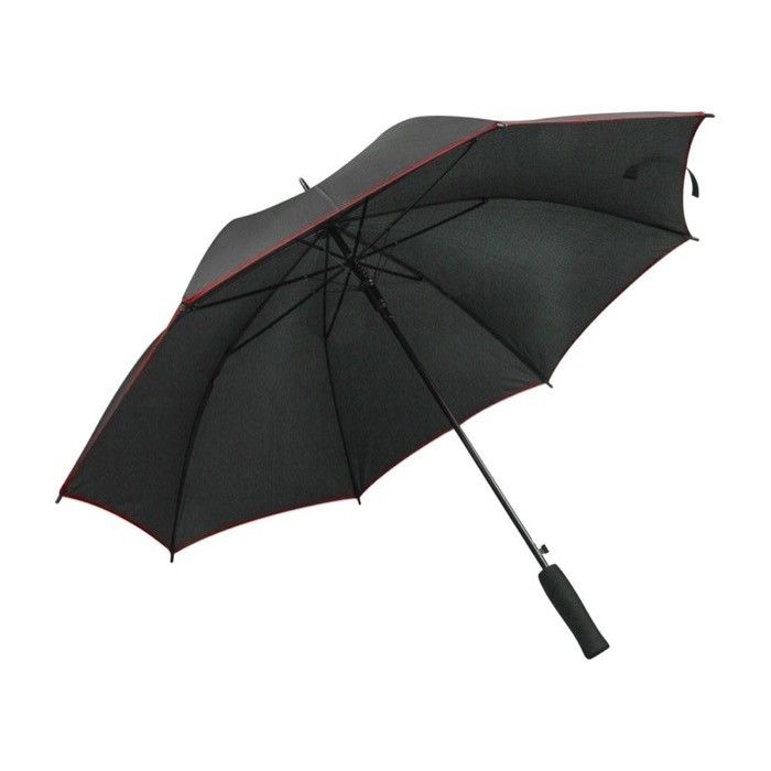 Parapluie en pongé noir avec liseré coloré Ø105