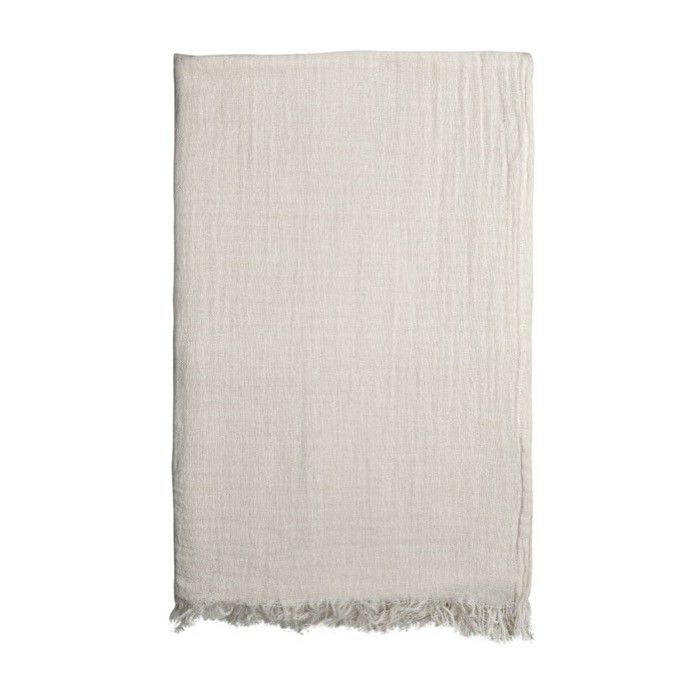 Foulard en coton texturé Fairtrade à franges 85g/m²