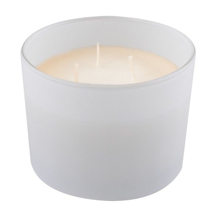 Bougie 3 mèches en cire végétale et paraffine dans un verre