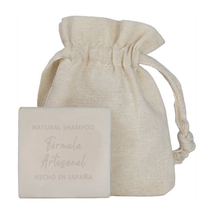 Shampoing solide végétal dans une pochette en coton 40g