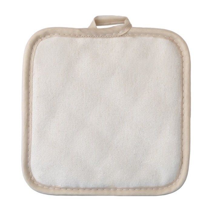 Manique de cuisine en coton recyclé avec boucle d'accrochage