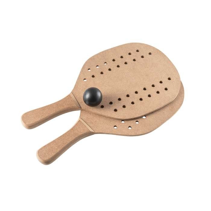 Raquettes de plage en bois avec sac et balle inclus