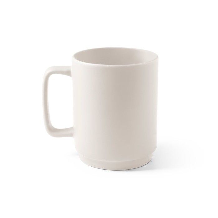 Tasse en céramique avec grande anse et finition mate 330 ml avec zone d'impression