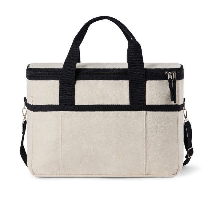 Glacière spacieuse en coton recyclé avec anses pour le bras