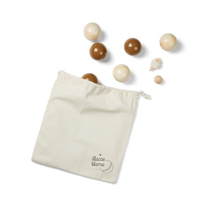 Jeu de pétanque en bois de pin idéal pour le plein air