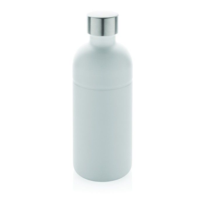 Bouteille en inox recyclé avec système anti-fuite 800ml couleur blanc avec zone d'impression
