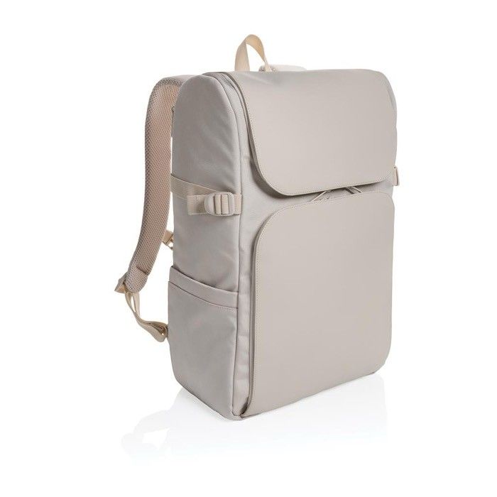 Sac à dos polyvalent pour week-end, compartiment PC 15,6” couleur beige avec zone d'impression