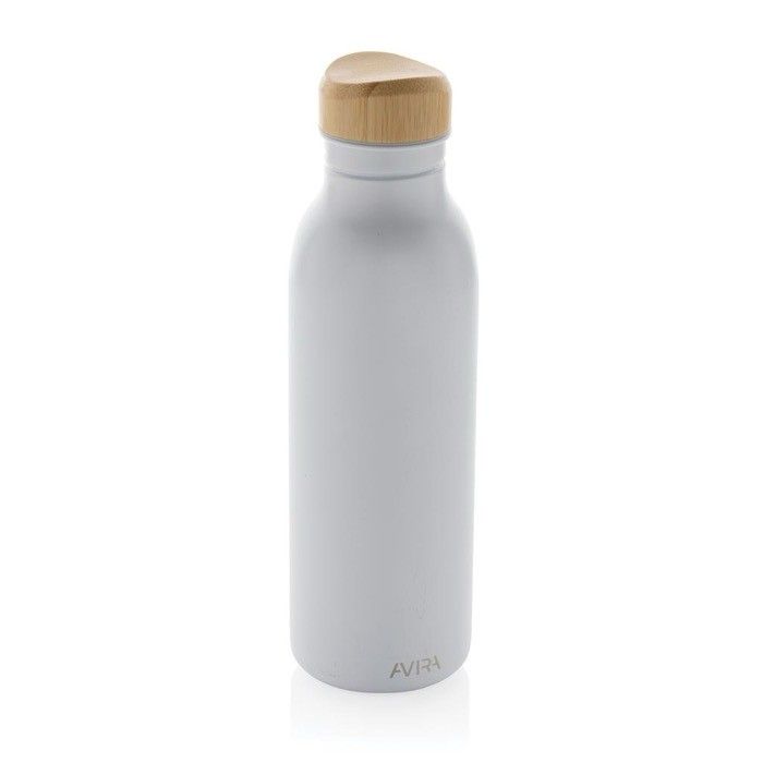 Bouteille en inox recyclé avec bouchon en bambou 600ml