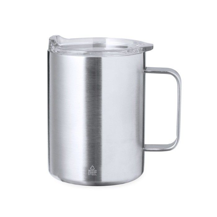 Mug en acier inoxydable à double paroi avec doseur 370ml