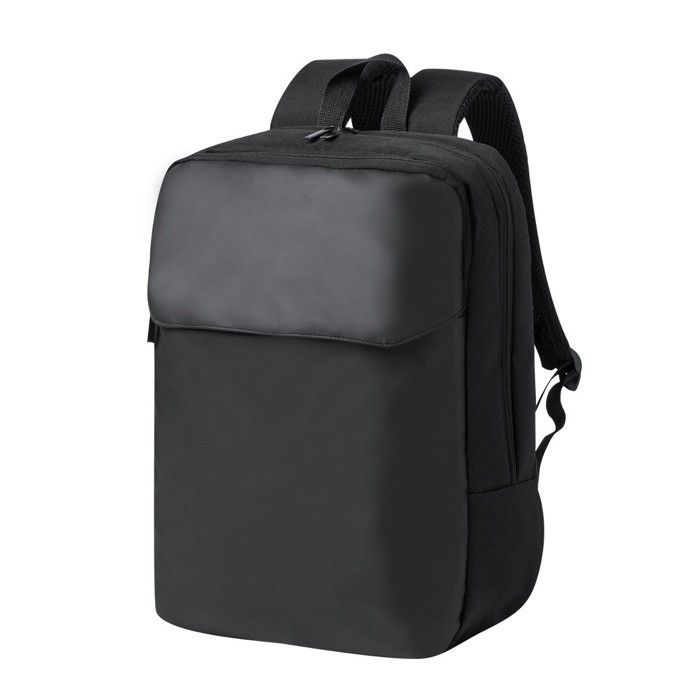 Sac à dos en similicuir pour PC 15" avec poche frontale