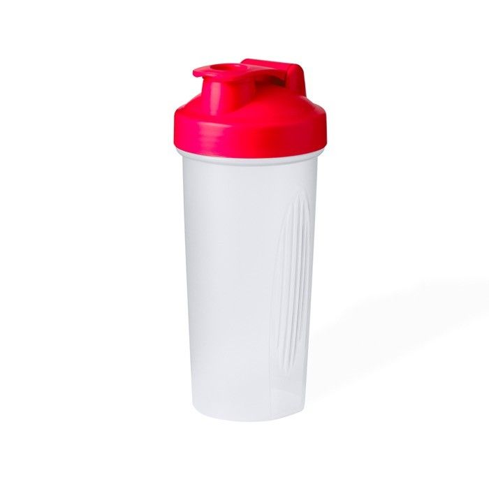 Shaker transparent avec bouchon à vis coloré et filtre 800ml