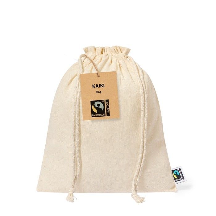 Sac en coton Fairtrade à cordon de serrage 150g/m²