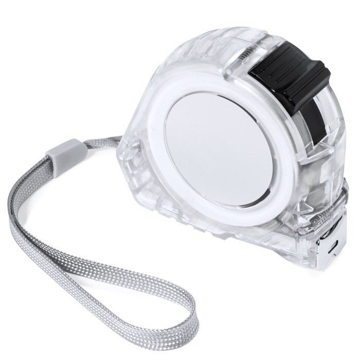 Mètre ruban à corps transparent et dragonne 5M