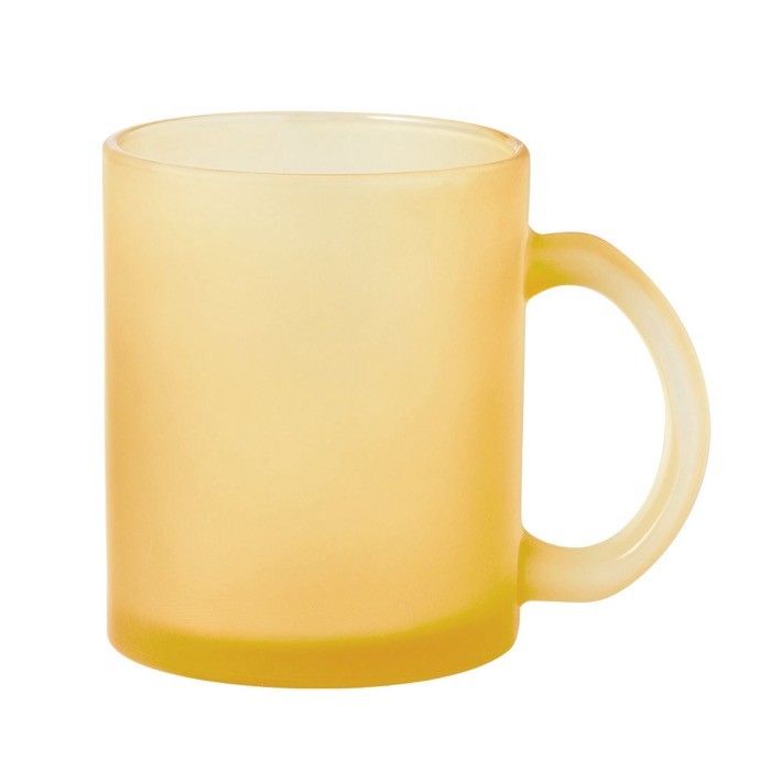 Mug en verre de différents coloris pour sublimation 350ml avec zone d’impression