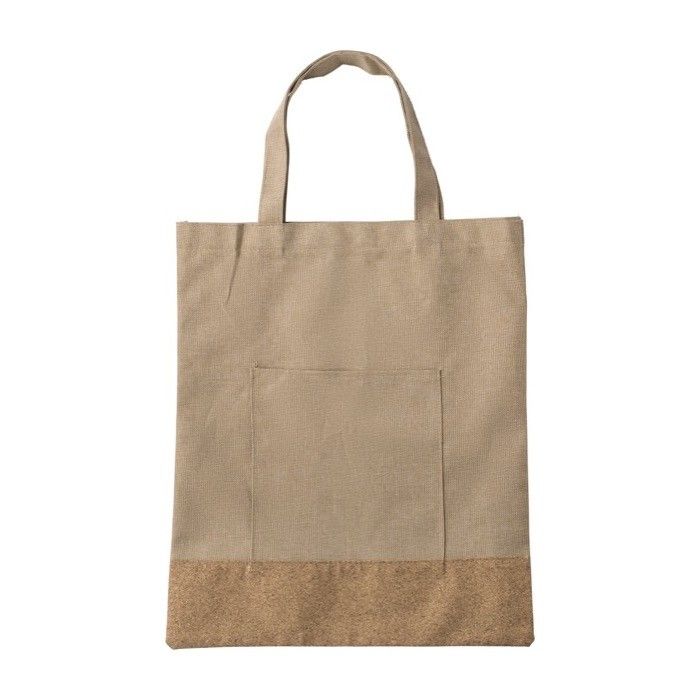 Sac en RPET et liège avec poche frontale et anses courtes