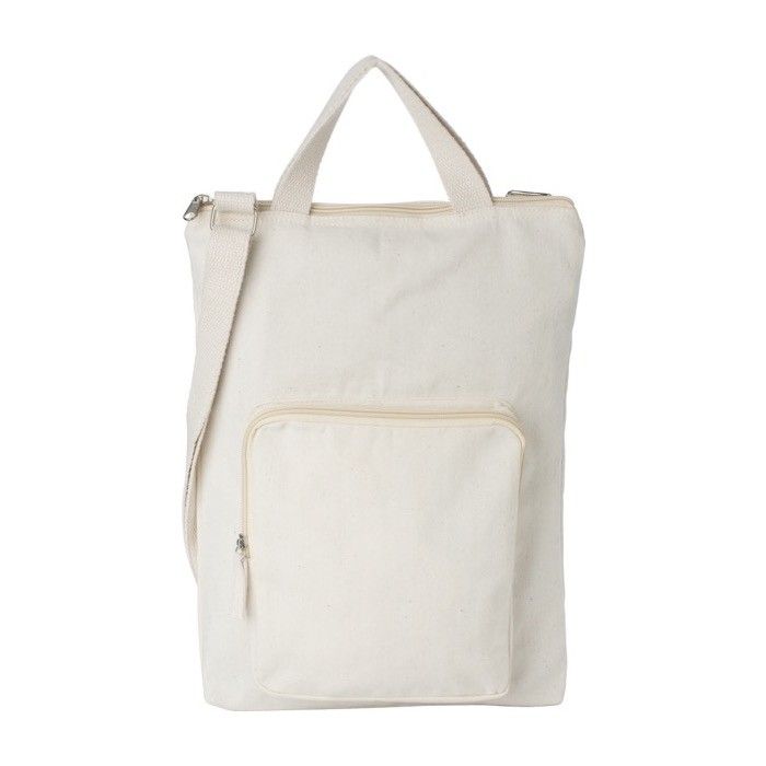 Sac en coton avec poche frontale et bandoulière 340 g/m²