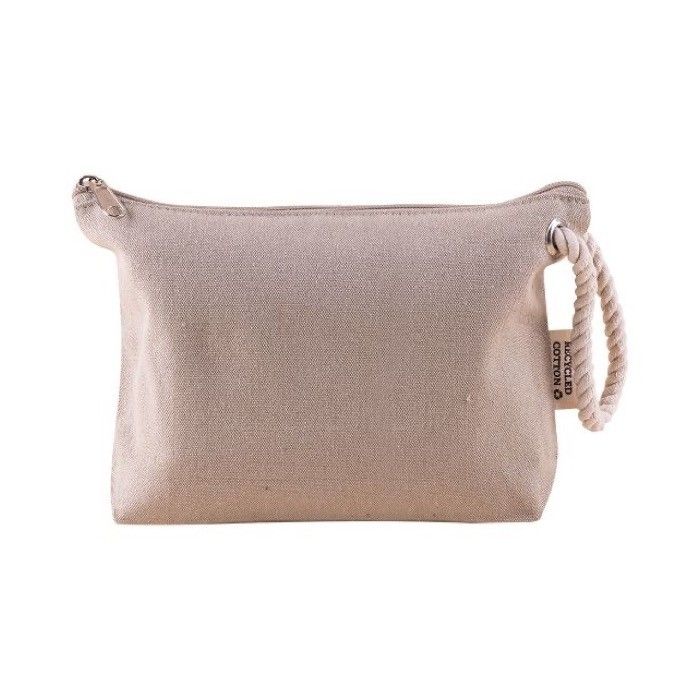 Trousse en coton recyclé avec épaisse poignée en corde 300 g/m2