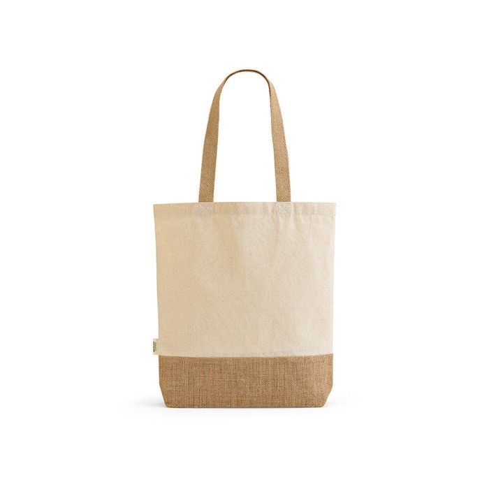 Sac de courses en coton recyclé à base en jute 180 g/m² vue principale