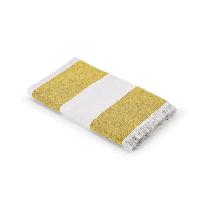 Serviette de plage rayée 80x160 cm en coton recyclé 350 g/m²