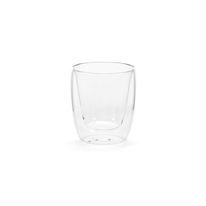 Tasse en verre borosilicaté double paroi sans anses 220 ml