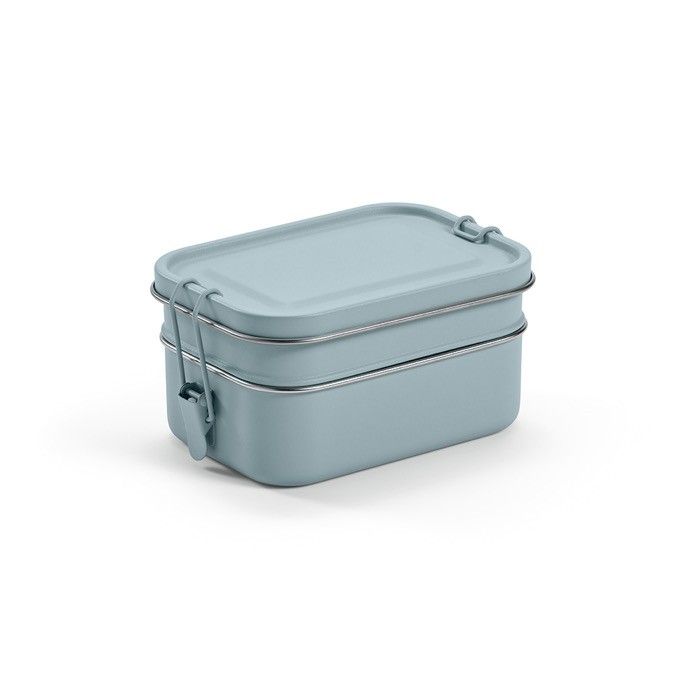 Lunch box double en acier inoxydable recyclé à boucles 1,05L