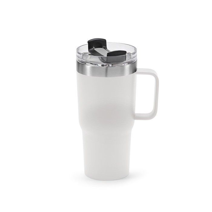 Mug isotherme en inox recyclé à clapet rotatif 490 ml