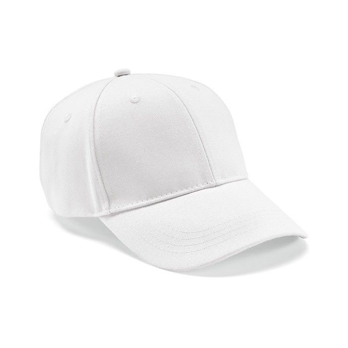 Casquette 6 panneaux en coton recyclé, boucle métal 280 g/m²