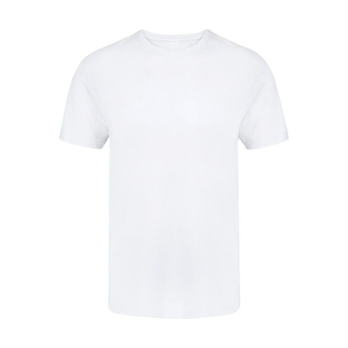 T-shirt blanc à col rond 100% coton Ring Spun 160 g/m²