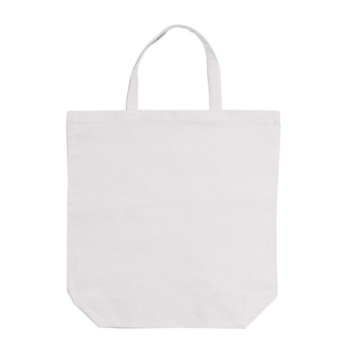 Sac en coton canvas avec poignées courtes assorties 250 g/m² avec zone d'impression