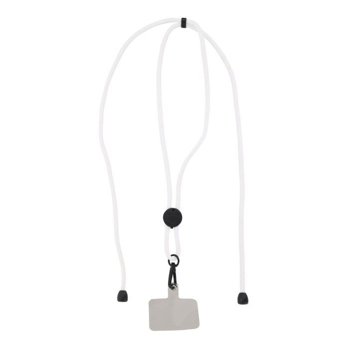 Lanière pour téléphone avec cordon ajustable en plusieurs couleurs avec zone d'impression