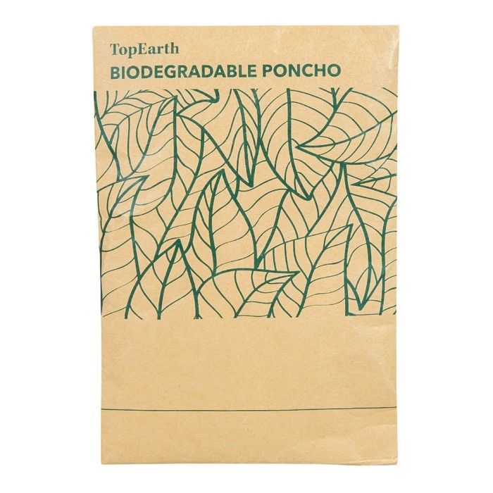 Poncho écologique avec capuche en matériau biodégradable 127x100 cm avec zone d'impression