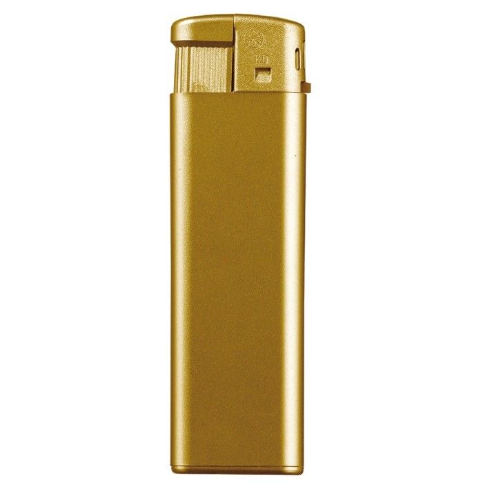 Briquet électronique rechargeable en couleurs métalliques avec zone d'impression