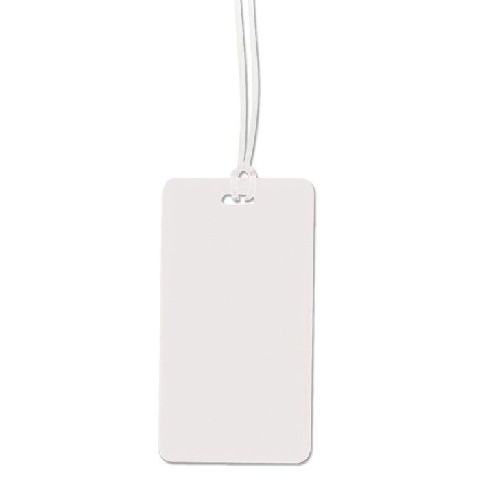 Étiquette de bagage avec espace pour écrire à l'intérieur avec zone d'impression