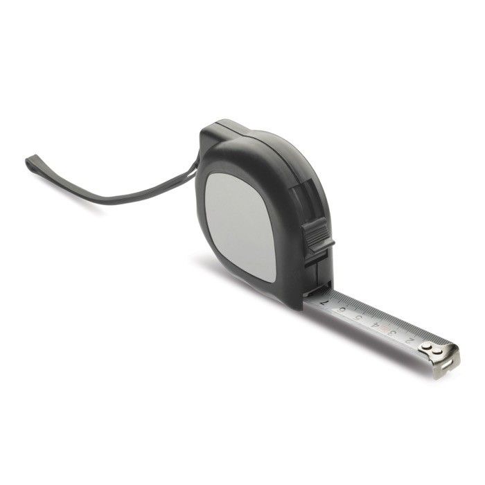 Mètre ruban de 5 mètres avec bracelet pour un transport facile avec zone d'impression