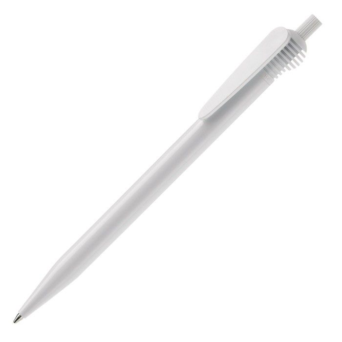 Stylo en plastique blanc avec clip original avec zone d'impression