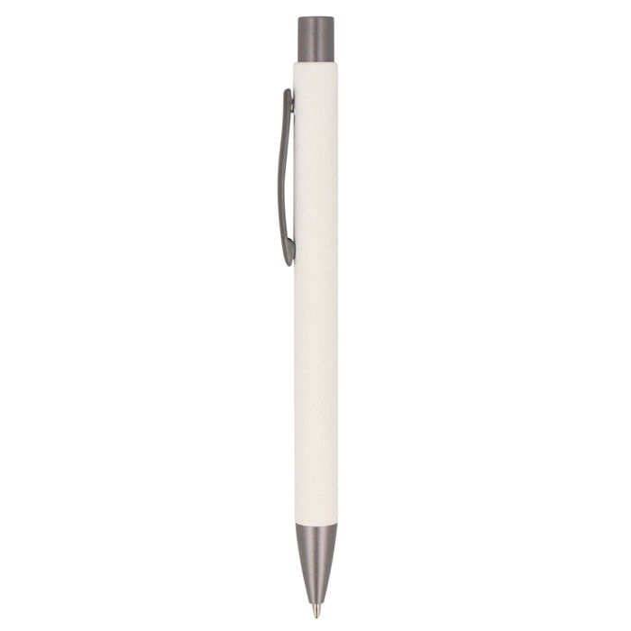 Stylo à bouton-poussoir en papier durable de plusieurs couleurs avec zone d'impression