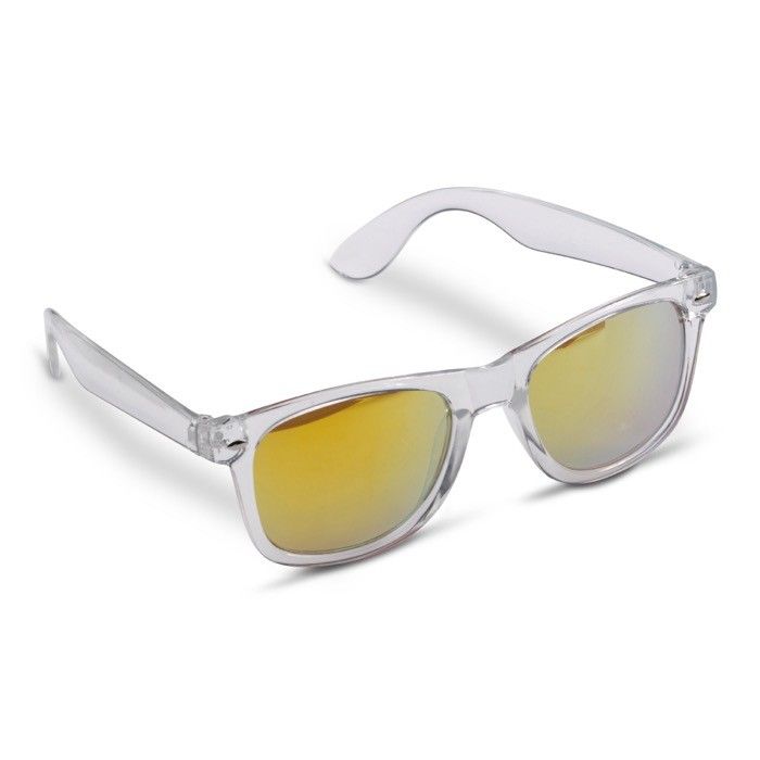 Lunettes de soleil transparentes montures colorées protection UV400 avec zone d'impression