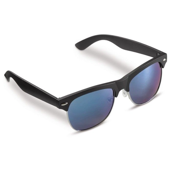 Lunettes de soleil noires avec montures noires protection UV400 avec zone d'impression