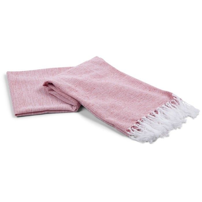 Serviette en coton recyclé type Hammam de couleur unie 150x90cm avec zone d'impression