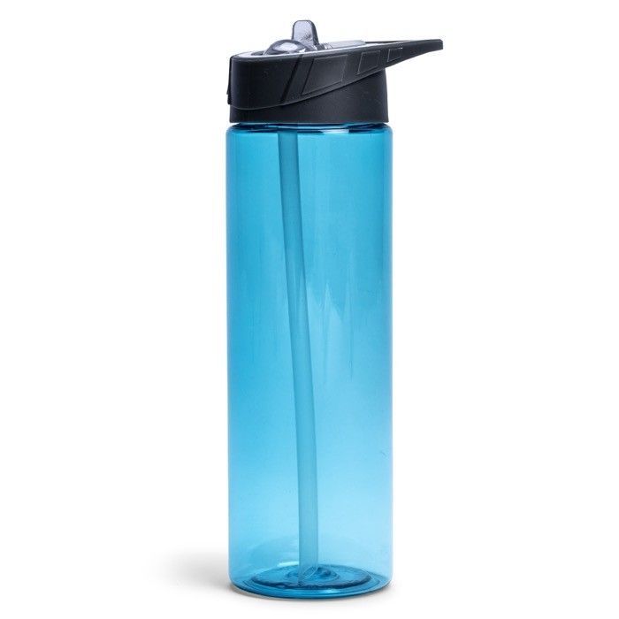 Bouteille en plastique sans BPA avec paille incluse 700ml avec zone d'impression