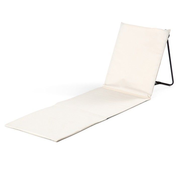 Tapis de plage pliable avec dossier ajustable avec zone d'impression